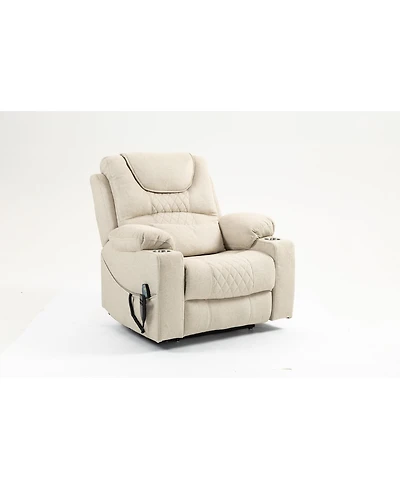 Clihome Lounge chair lift chair relaxes sofa chair sitting room furniture sitting room power supply elderly electric chair (180 degree lying flat)