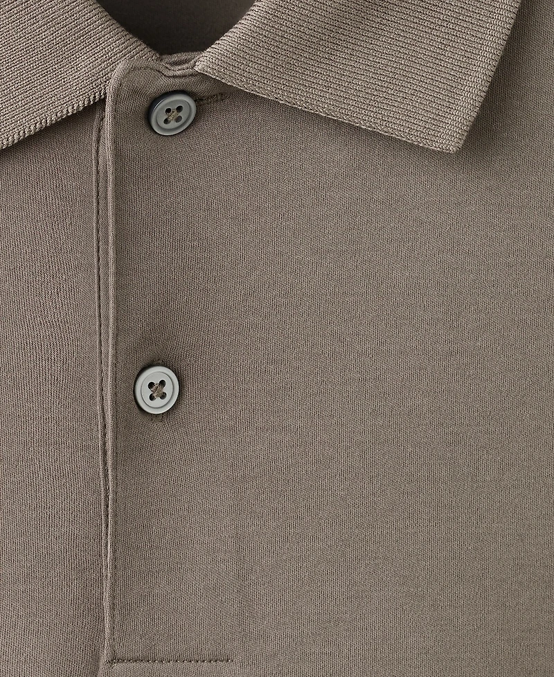 Mango Men's Cotton Fine-Knit Polo Shirt