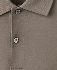 Mango Men's Cotton Fine-Knit Polo Shirt