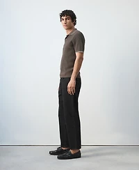 Mango Men's Fine-Knit Herringbone Polo Shirt