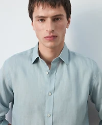 Mango Men's Regular-Fit Linen Shirt