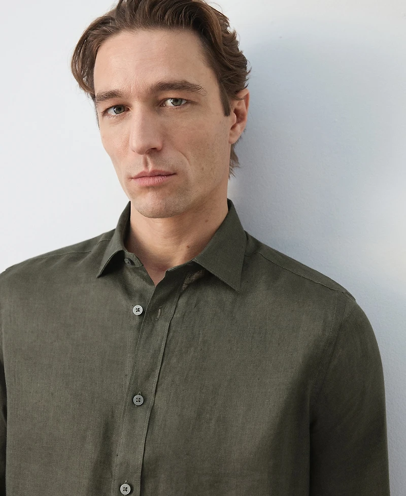 Mango Men's Regular-Fit Linen Shirt