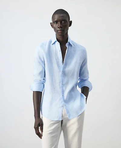 Mango Men's Linen Slim-Fit Shirt