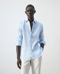 Mango Men's Linen Slim-Fit Shirt