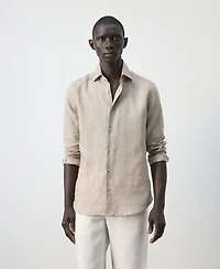 Mango Men's Linen Slim-Fit Shirt