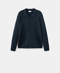 Mango Men's Fine Knit Comfort Stretch Cardigan Sweater