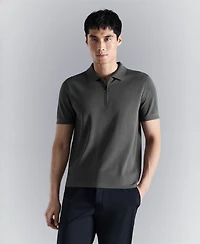 Mango Men's Comfort Stretch Zip Polo Shirt