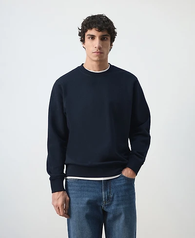 Mango Men's Cotton Regular-Fit Sweatshirt