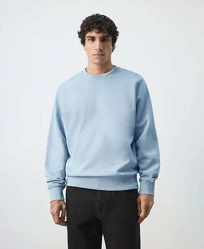 Mango Men's Cotton Regular-Fit Sweatshirt