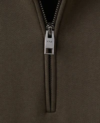 Mango Men's Cotton Zip-Neck Sweatshirt