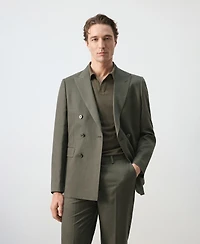 Mango Men's Amalfi Slim Fit Double-Breasted Suit Blazer