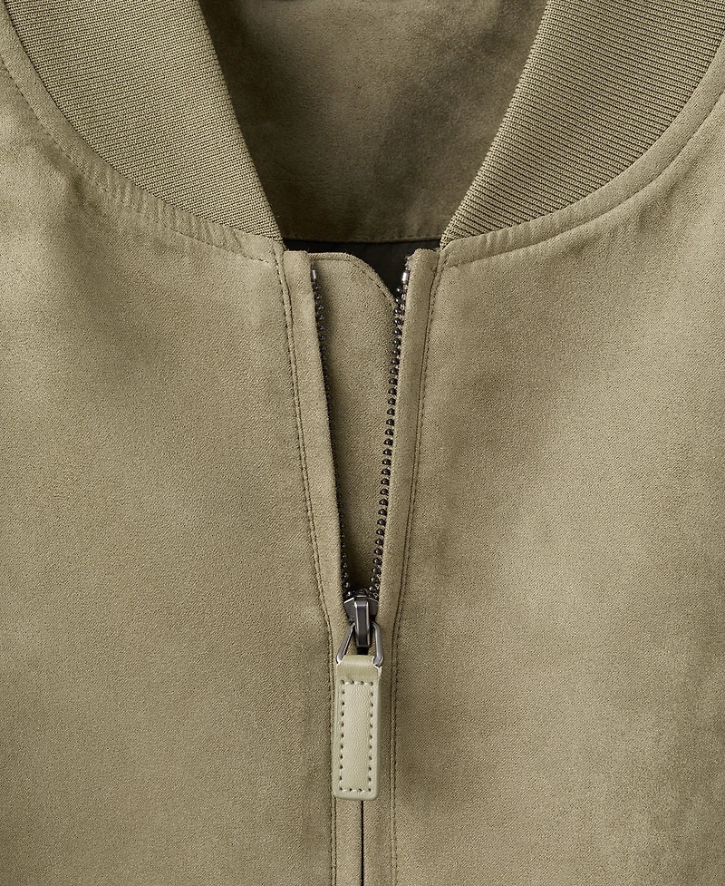 Mango Men's Suede-Effect Bomber Jacket