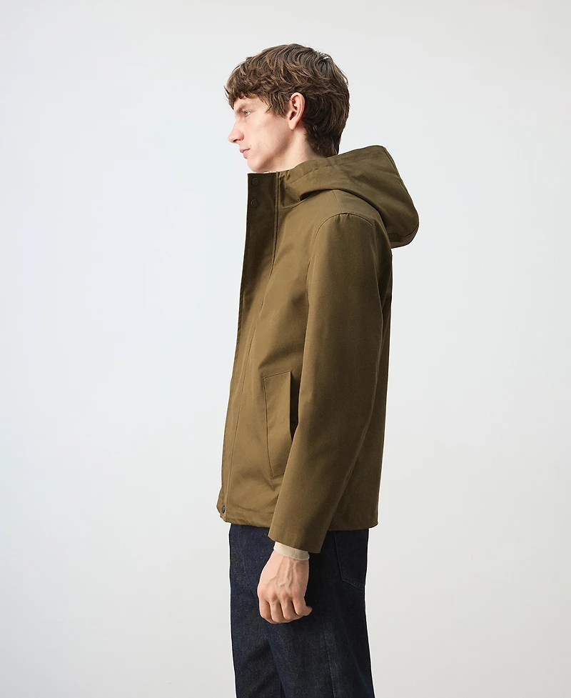 Mango Men's Pockets Water-Repellent Parka
