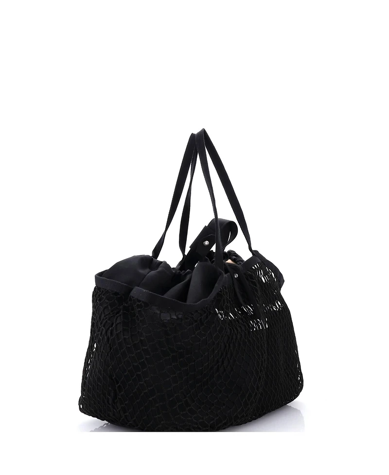 Pre-Owned Balenciaga Medium 24/7 Drawstring Tote Mesh and Canvas