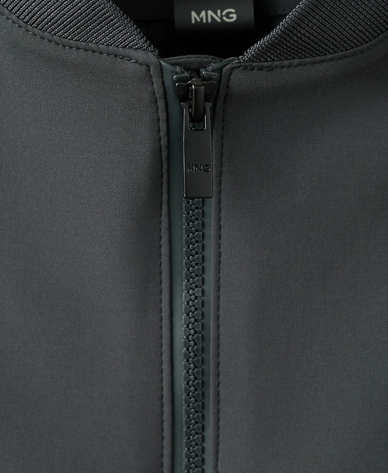 Mango Men's Water-Repellent Bomber Jacket