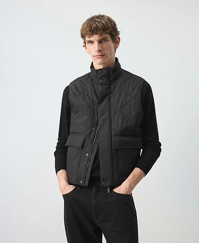 Mango Men's Lightweight Quilted Water-Repellent Vest