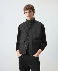 Mango Men's Lightweight Quilted Water-Repellent Vest