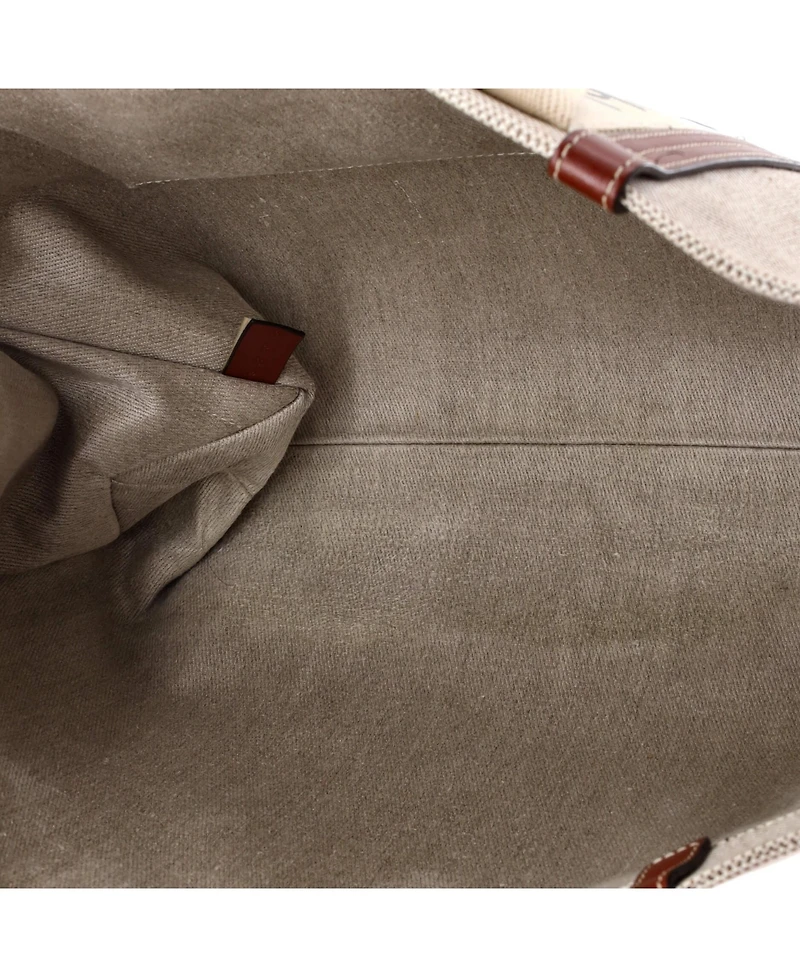 Pre-Owned Chloe Large Woody Tote Canvas with Leather