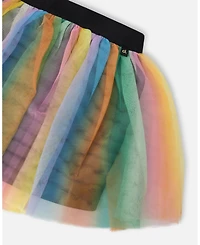 Deux par Deux Big Girls Printed Mesh Skirt