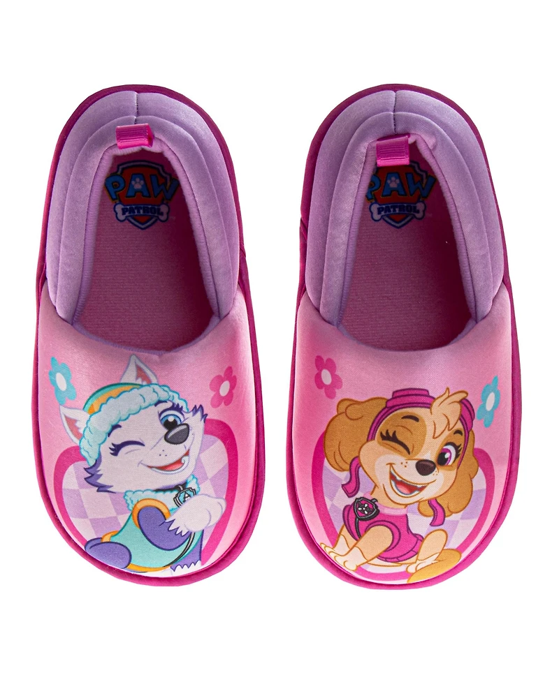 Nickelodeon Toddler Paw Patrol Skye & Everest Slippers Plush, Warm, and Soft House Shoes