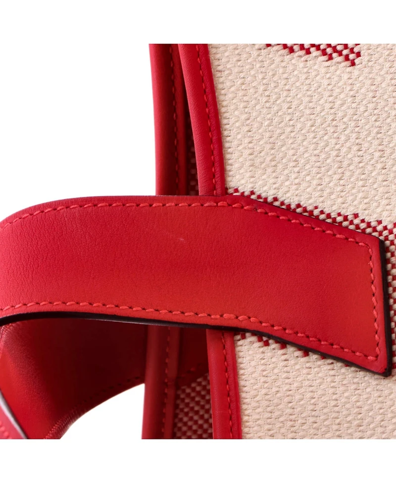 Pre-Owned HERMES 40 Cabas H en Biais Tote Canvas with Leather