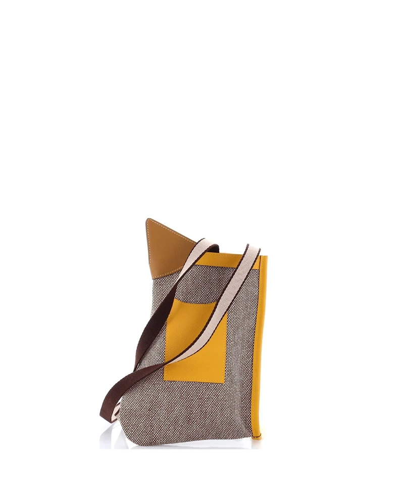 Pre-Owned HERMES Petit H Grand Prix Bag Toile and Leather