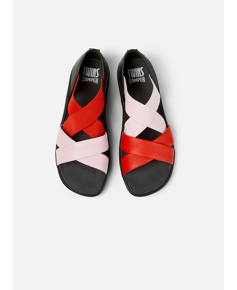 Camper Women's Right Isla Twins Leather X-Strap Sandal
