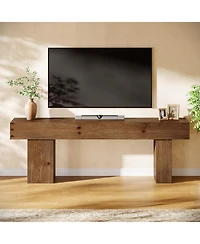 Tribesigns Solid Wood Tv Stand, for 55/60/65/75-Inch Television
