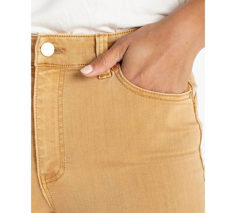 Liverpool Los Angeles Petite Hannah Crop Flare Hugger Jeans