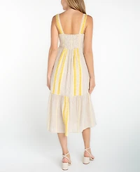Liverpool Los Angeles Petite Sleeveless V-Neck Midi Dress