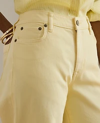 Lauren Ralph Women's High-Rise Wide Leg Cropped Jeans