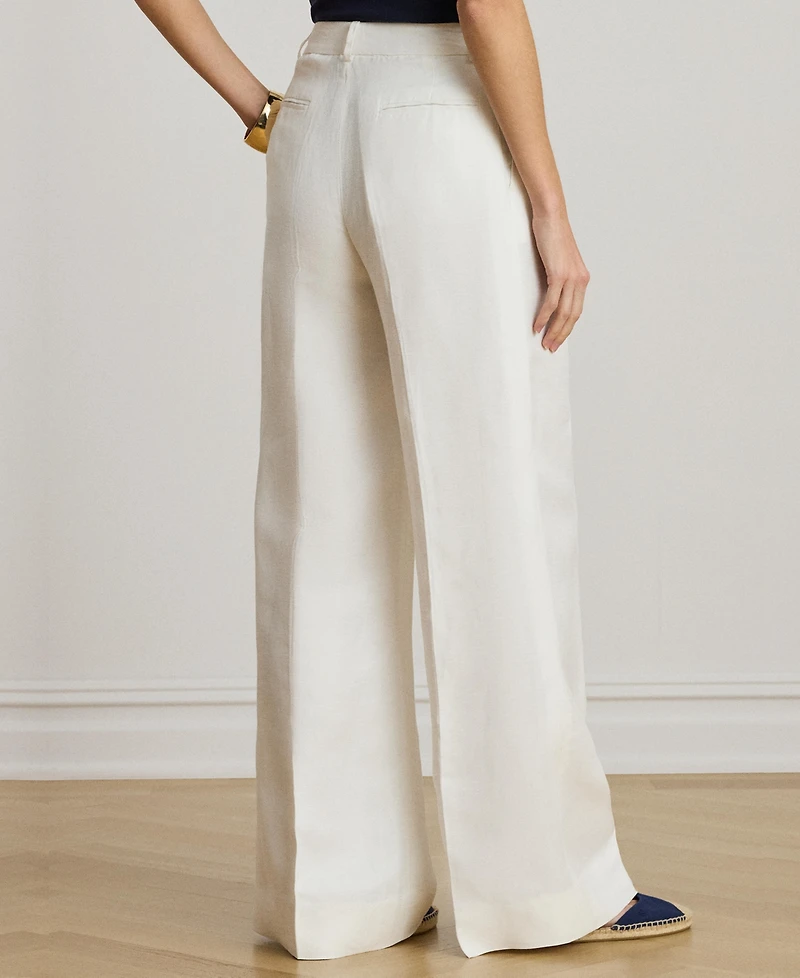 Lauren Ralph Women's Twill Wide-Leg Pants