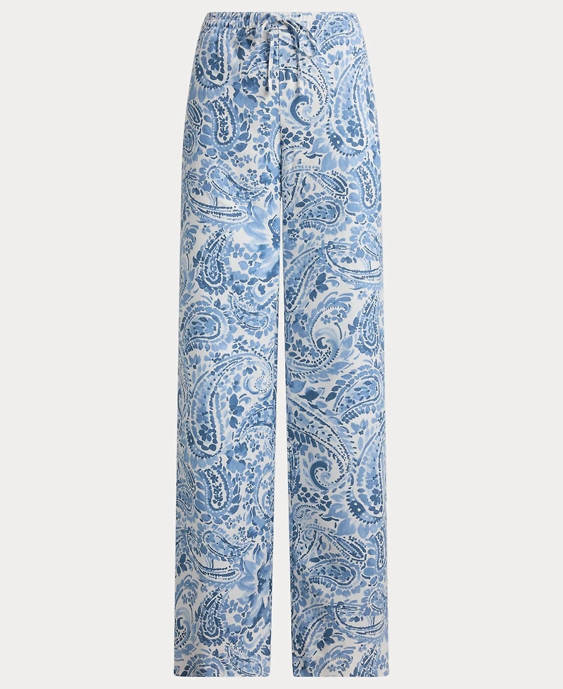 Lauren Ralph Women's Mid-Rise Wide-Leg Pants