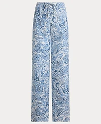 Lauren Ralph Women's Mid-Rise Wide-Leg Pants