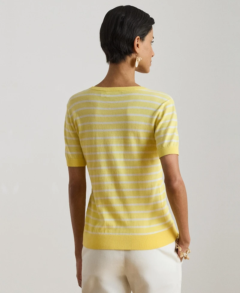 Lauren Ralph Women's Short-Sleeve Ribbed Sweater