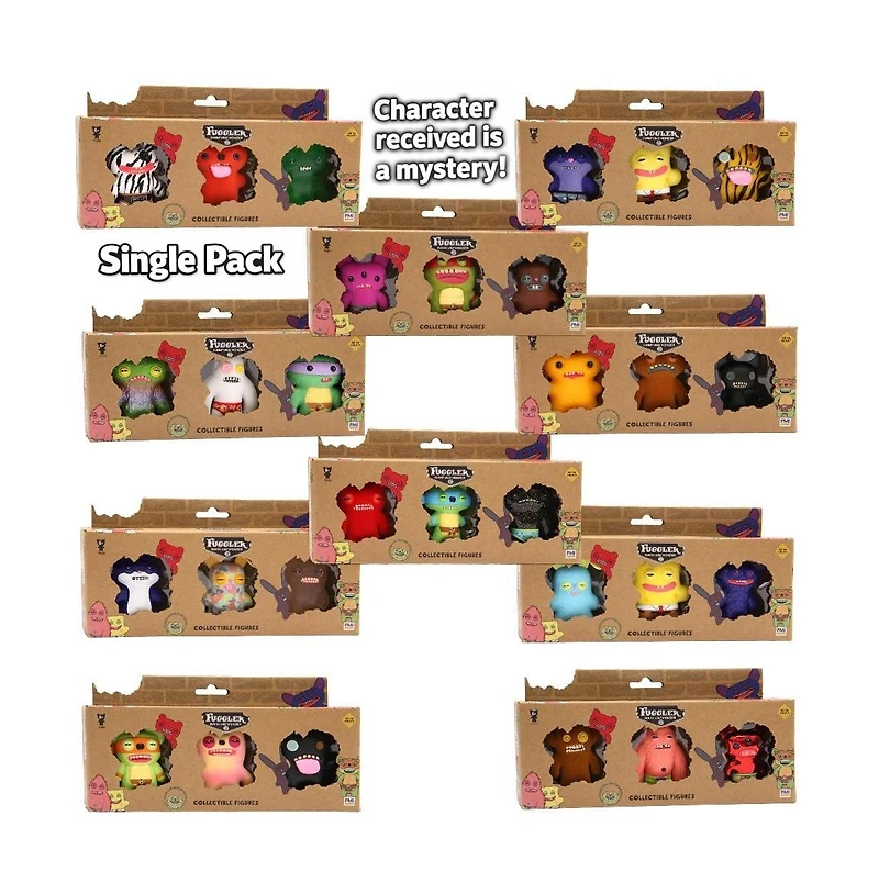 Fuggler Zuru Collectible 2.5 Inch Figures 3 Pack Random Box