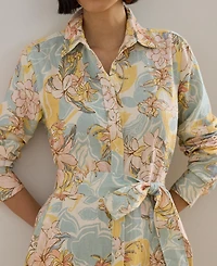 Lauren Ralph Women's Printed Point Collar Shirt Dress