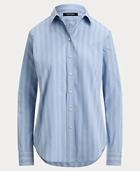 Lauren Ralph Women's Striped Long-Sleeve Shirt