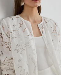 Lauren Ralph Women's Paisley-Eyelet Tunic Jacket
