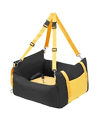 Aostirmotor Dog Booster Car Seat for Small Dogs, Elevated Pet Car Seat with Secure Design for up to 25 lbs