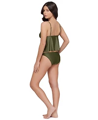 Steve Madden Women's Tie-Front Crop Tankini Top