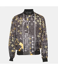 Pre-Owned Versace Men's Graphic Print Zip-Up Bomber Jacket