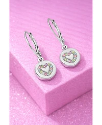 Chanteur Girls Heart Hypoallergenic Earrings with Sterling Silver Leverbacks