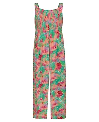 Roxy Girls' 7-16 Floral Print Empire Waist Jumpsuit