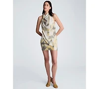 Kenneth Cole Women's Mock Neck Mini Dress