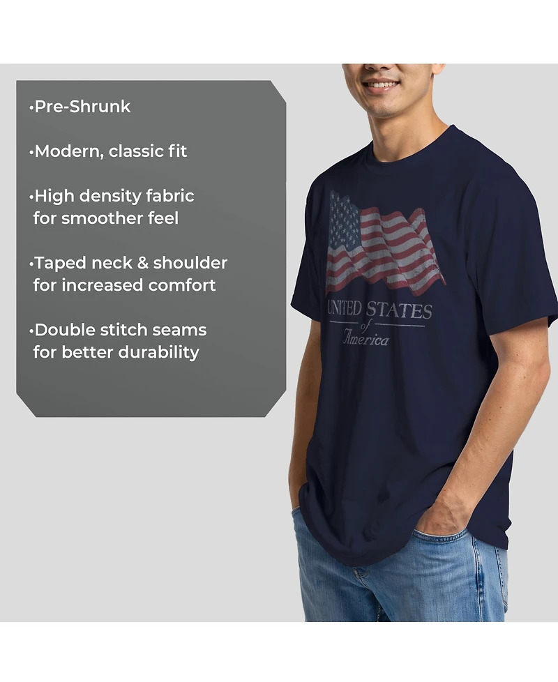 Generic Additude Men's American Flag Short Sleeve T-Shirt