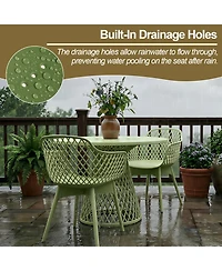 Aoodor Modern Dining Chairs Set of 4, Weather-Resistant Plastic Cafe Chairs with Ergonomic Back and Non-Slip Pad, Suitable for Patio, Restaurant