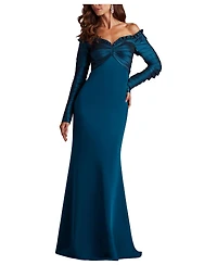 Tadashi Shoji Women's Neena Taffeta Banded Gown