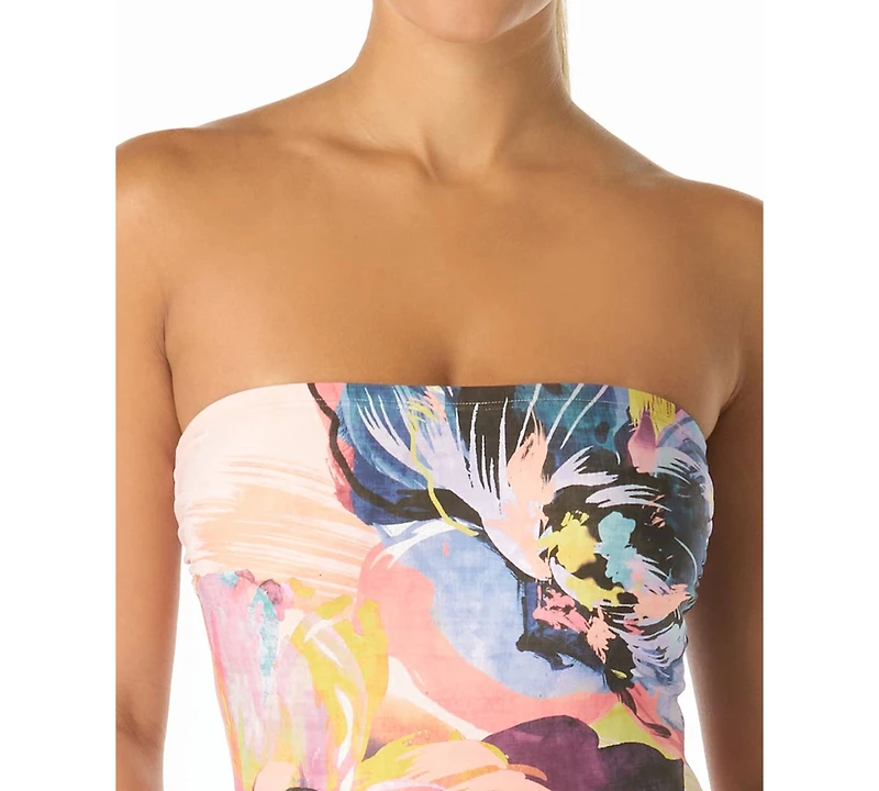 Carmen Marc Valvo Women's Bandeau One-Piece Swimsuit