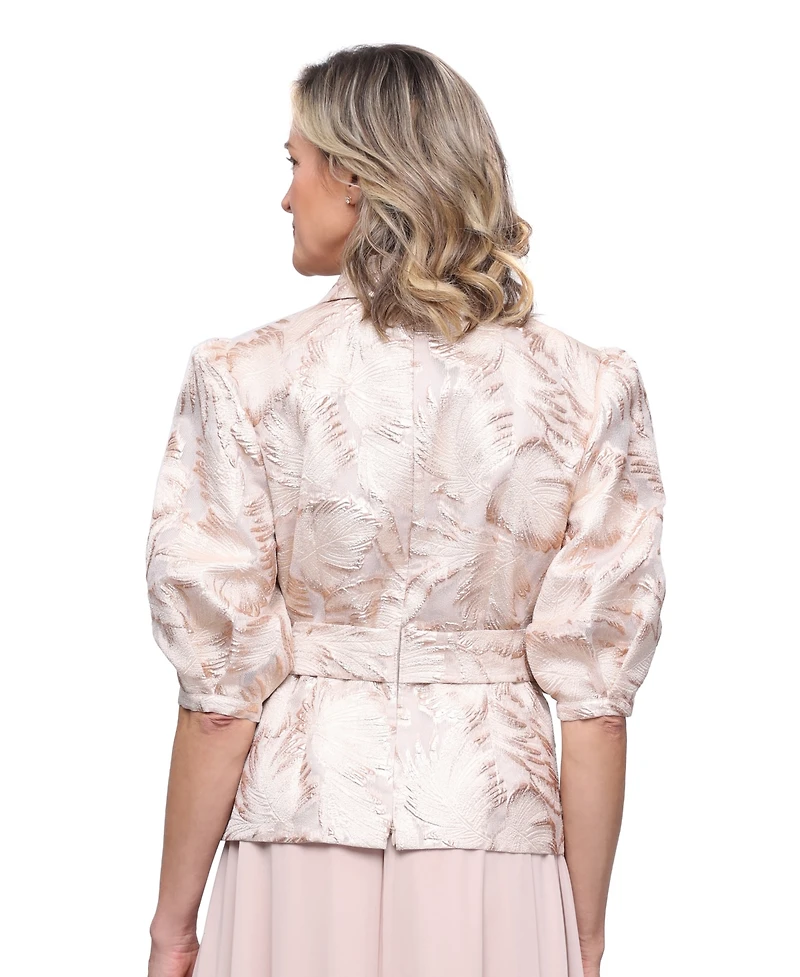 Alex Evenings Petite Jacquard V-Neck Top